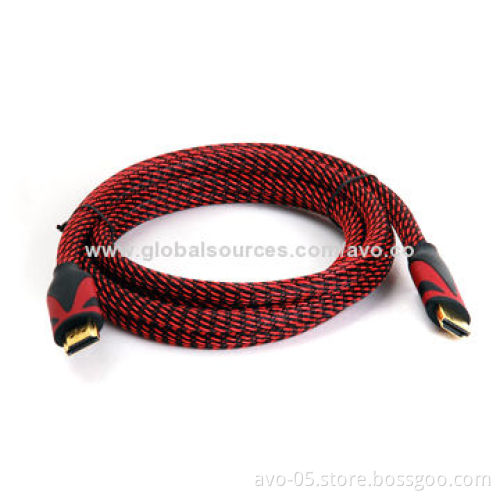 HDMI 19-pin Male to Male Cables with Molding Type, Supports Up to 480, 720 and 1,080P Resolution